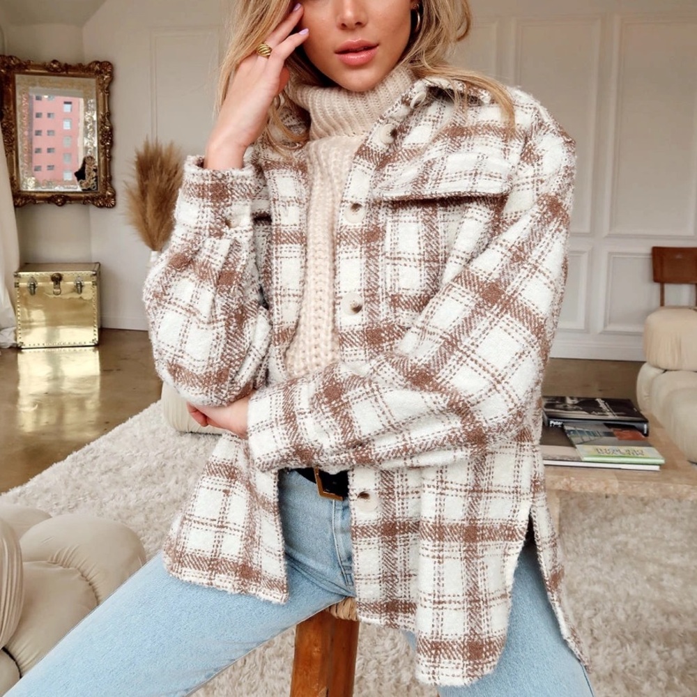 12th Tribe Plaid Shacket
